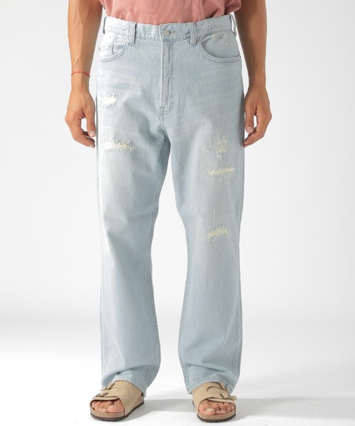 BAYFLOW（ベイフロー）の「デニムワイドストレート 20AW（デニムパンツ・メンズ・ライトブルー/ロイヤルブルー・MEDIUM/LARGE）」の10枚目の写真