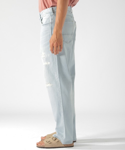 BAYFLOW（ベイフロー）の「デニムワイドストレート 20AW（デニムパンツ・メンズ・ライトブルー/ロイヤルブルー・MEDIUM/LARGE）」の7枚目の写真