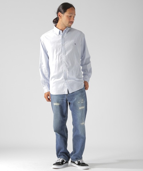 BAYFLOW（ベイフロー）の「デニムワイドストレート 20AW（デニムパンツ・メンズ・ライトブルー/ロイヤルブルー・MEDIUM/LARGE）」の12枚目の写真