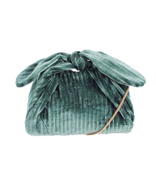 MERCURYDUO（マーキュリーデュオ）の「ベロアプリーツリボンバッグ（クラッチバッグ・レディース・ブルー/ブラウン/ベージュ・FREE）」の14枚目の写真