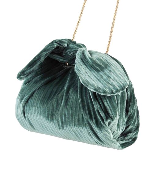 MERCURYDUO（マーキュリーデュオ）の「ベロアプリーツリボンバッグ（クラッチバッグ・レディース・ブルー/ブラウン/ベージュ・FREE）」の13枚目の写真