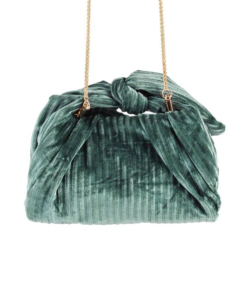 MERCURYDUO（マーキュリーデュオ）の「ベロアプリーツリボンバッグ（クラッチバッグ・レディース・ブルー/ブラウン/ベージュ・FREE）」の12枚目の写真