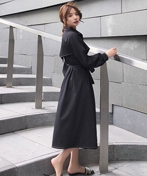 Jewelobe（ジュエローブ）の「トレンチ風ロングシャツワンピース