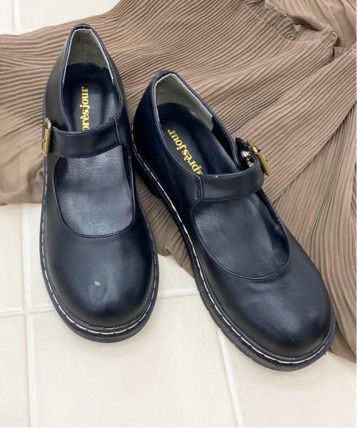 apres jour（アプレジュール）の「フェイクレザーラウンドトゥシューズ【ZOZOTOWN限定アイテム】（その他シューズ・レディース・ブラック/ボルドー/ダークブラウン・MEDIUM/SMALL/LARGE/X-LARGE）」の2枚目の写真