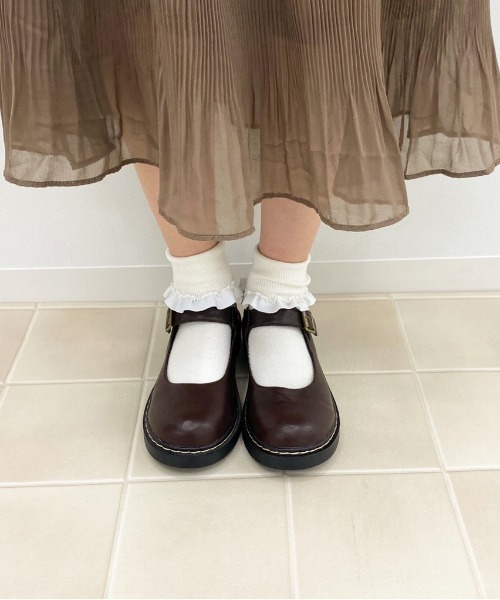 apres jour（アプレジュール）の「フェイクレザーラウンドトゥシューズ【ZOZOTOWN限定アイテム】（その他シューズ・レディース・ブラック/ボルドー/ダークブラウン・MEDIUM/SMALL/LARGE/X-LARGE）」の5枚目の写真