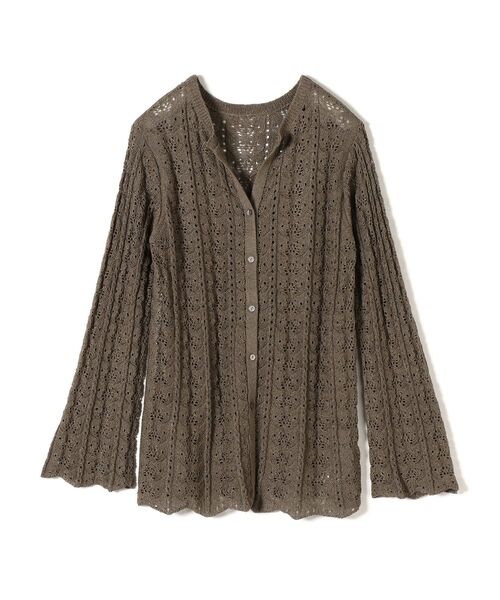 SHIPS(シップス)の「レース2WAYトップス(カーディガン/ボレロ・レディース・ナチュラル/オリーブ・ONE SIZE)」の13枚目の写真