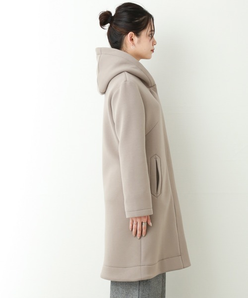 n'ee-ne（ネーネ）の「ダイバー素材　フード付きコート（その他アウター・レディース・カーキ/グレイッシュベージュ/ブラック/ネイビー・M）」の15枚目の写真