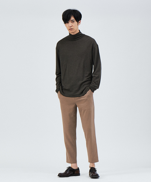 ABAHOUSE(アバハウス)の「【gicipi】CELVO ウール×シルク タートルネック ニット(ニット/セーター・メンズ・ホワイト/ブラック/ベージュ/グリーン・44/46/48)」の19枚目の写真