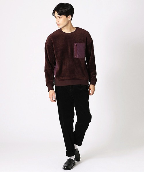 COMME CA ISM（コムサイズム）の「クルーネックプルオーバー（スウェット・メンズ・ブラック/ベージュ/ワイン・MEDIUM/LARGE/X-LARGE）」の5枚目の写真