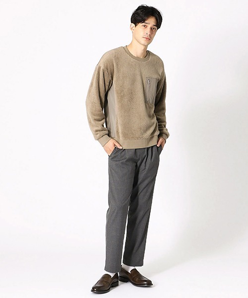 COMME CA ISM（コムサイズム）の「クルーネックプルオーバー（スウェット・メンズ・ブラック/ベージュ/ワイン・MEDIUM/LARGE/X-LARGE）」の6枚目の写真