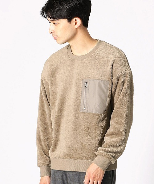 COMME CA ISM（コムサイズム）の「クルーネックプルオーバー（スウェット・メンズ・ブラック/ベージュ/ワイン・MEDIUM/LARGE/X-LARGE）」の7枚目の写真