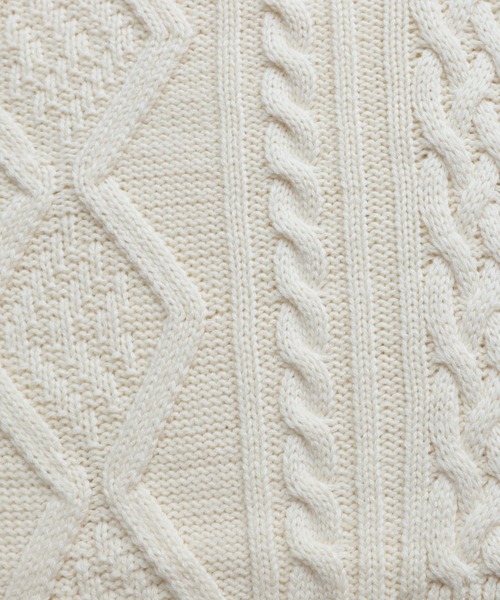 reca（レカ）の「オーバーシルエット ケーブル編みニット（ニット/セーター・レディース・ブラック/ベージュ/ブラウン/アイボリー/グレイッシュベージュ/オフホワイト・FREE）」の19枚目の写真
