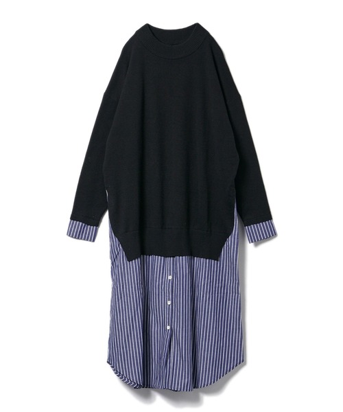 フェイクレイヤードニットワンピース ワンピース Clear セール Clear ワンピース Impression Impression クリア インプレッション のファッション