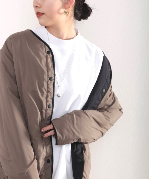 classicalelf(クラシカルエルフ)の「【AIR-TECH】驚きの軽さ!中綿2wayブルゾン(ブルゾン・レディース・ブラック/カーキ・MEDIUM/LARGE/X-LARGE)」の16枚目の写真
