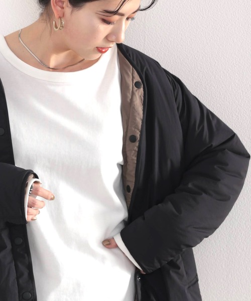 classicalelf(クラシカルエルフ)の「【AIR-TECH】驚きの軽さ!中綿2wayブルゾン(ブルゾン・レディース・ブラック/カーキ・MEDIUM/LARGE/X-LARGE)」の14枚目の写真