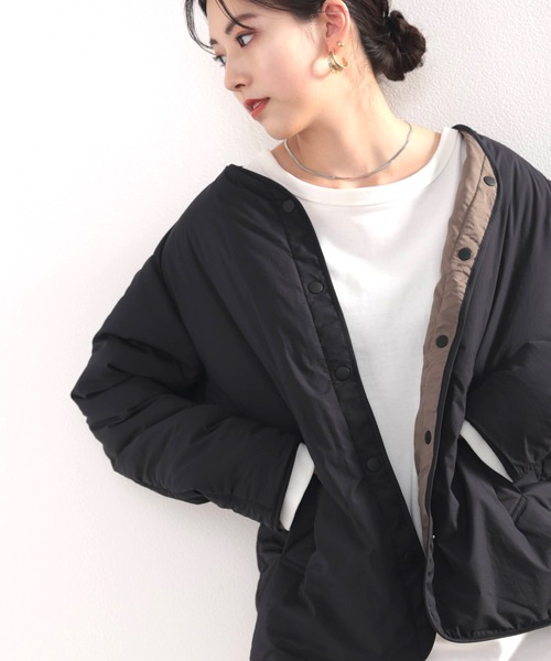classicalelf(クラシカルエルフ)の「【AIR-TECH】驚きの軽さ!中綿2wayブルゾン(ブルゾン・レディース・ブラック/カーキ・MEDIUM/LARGE/X-LARGE)」の13枚目の写真