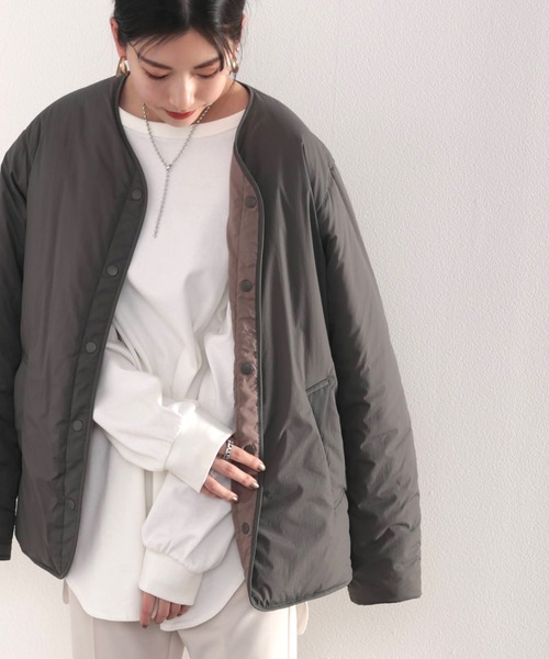 classicalelf(クラシカルエルフ)の「【AIR-TECH】驚きの軽さ!中綿2wayブルゾン(ブルゾン・レディース・ブラック/カーキ・MEDIUM/LARGE/X-LARGE)」の8枚目の写真