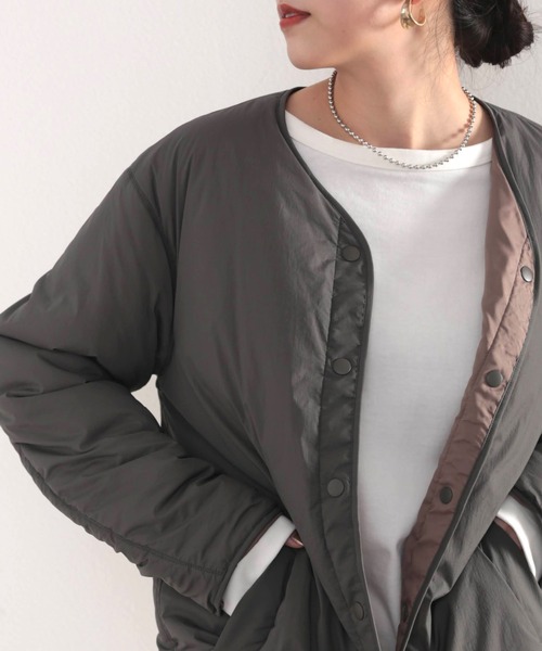 classicalelf(クラシカルエルフ)の「【AIR-TECH】驚きの軽さ!中綿2wayブルゾン(ブルゾン・レディース・ブラック/カーキ・MEDIUM/LARGE/X-LARGE)」の9枚目の写真