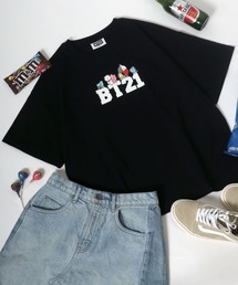 BT21（ビーティーイシビル）の「BT21◆ロゴプリントTシャツ（Tシャツ/カットソー・メンズ）」