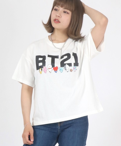 BT21（ビーティーイシビル）の「BT21◆ロゴプリントTシャツ（Tシャツ/カットソー・レディース・ホワイト/ブラック/ホワイト系その他/ブラック系その他・M）」の19枚目の写真