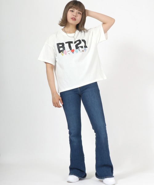 BT21（ビーティーイシビル）の「BT21◆ロゴプリントTシャツ（Tシャツ/カットソー・レディース・ホワイト/ブラック/ホワイト系その他/ブラック系その他・M）」の21枚目の写真