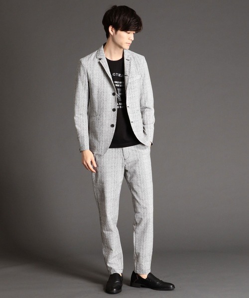 NICOLE CLUB FOR MEN（ニコルクラブフォーメン）の「シアサッカーイージーパンツ（その他パンツ・メンズ・ホワイト/ブラック/チャコールグレー/グレー・LARGE/MEDIUM/X-LARGE/SMALL）」の6枚目の写真