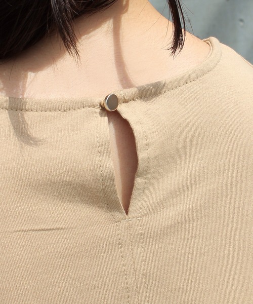 LAVEANGE（ラビアンジェ）の「ドライタッチ天竺 コットンワンピース（ワンピース・レディース・ブラック/ベージュ/パープル/オレンジ/アイボリー・M）」の17枚目の写真