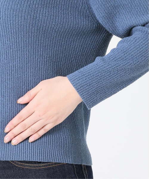 SLOBE IENA（スローブイエナ）の「コットンナイロンブークレー ショートレングスニット◆（ニット/セーター・レディース・ブラック/ブルー/ピンク・FREE）」の22枚目の写真