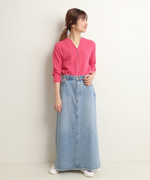 SLOBE IENA（スローブイエナ）の「コットンナイロンブークレー ショートレングスニット◆（ニット/セーター・レディース・ブラック/ブルー/ピンク・FREE）」の12枚目の写真