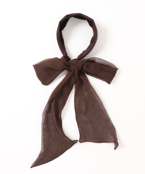 SNIDEL（スナイデル）の「ロングリボンヘアーバンド（ヘアバンド・レディース・ベージュ/ブラウン/モカ・FREE）」の2枚目の写真