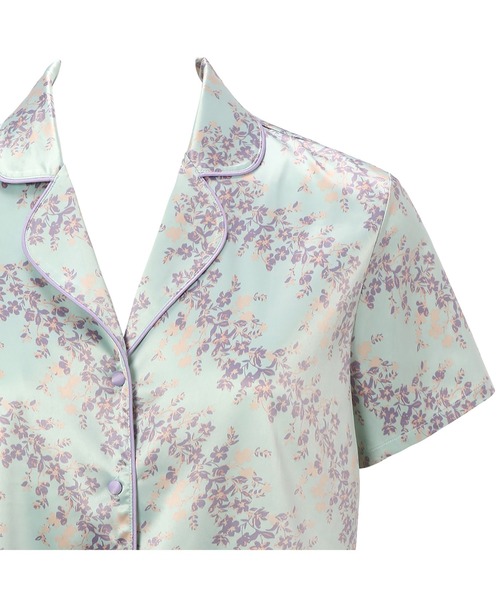 AMOSTYLE BY Triumph（アモスタイルバイトリンプ）の「ハーバルガーデン 半袖パジャマセットAMSTNW05 Top + BTM42-F JX（ルームウェア/パジャマ・レディース・グリーン/レッド・M/L）」の11枚目の写真