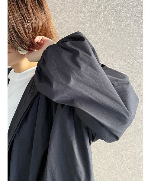 BEARDSLEY（ビアズリー）の「ギャザーハオリワンピース（シャツワンピース・レディース・カーキ/ダークグレー・FREE）」の19枚目の写真