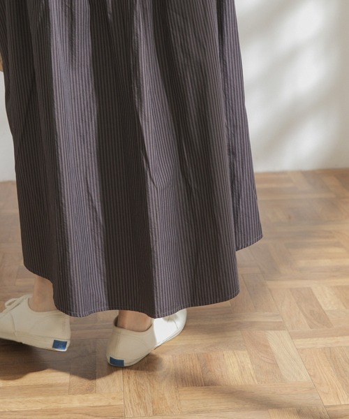 FORK&SPOON（フォークアンドスプーン）の「FORK&SPOON　シャツテイルギャザースカート（スカート・レディース・チャコールグレー/ライトブルー/ブラック・ONE）」の20枚目の写真