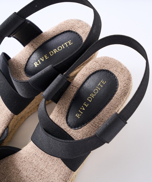RIVE DROITE（リヴドロワ）の「クロスエスパサンダル（サンダル・レディース・ブラック/ベージュ・S/M/L）」の4枚目の写真