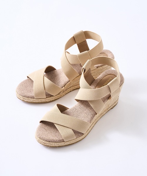 RIVE DROITE（リヴドロワ）の「クロスエスパサンダル（サンダル・レディース・ブラック/ベージュ・S/M/L）」の6枚目の写真