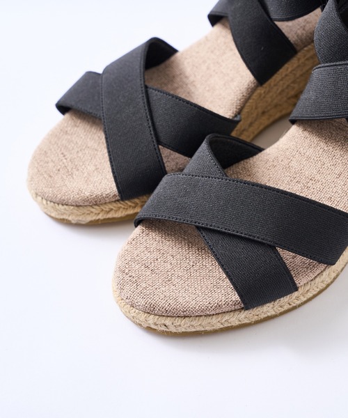 RIVE DROITE（リヴドロワ）の「クロスエスパサンダル（サンダル・レディース・ブラック/ベージュ・S/M/L）」の3枚目の写真