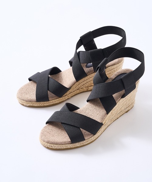 RIVE DROITE（リヴドロワ）の「クロスエスパサンダル（サンダル・レディース・ブラック/ベージュ・S/M/L）」の5枚目の写真