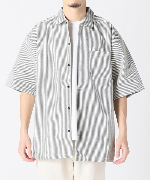 JOURNAL STANDARD relume（ジャーナルスタンダード　レリューム）の「CALIFORNIA ブッチャーシャツ（シャツ/ブラウス・メンズ・ホワイト/ホワイト系その他/ナチュラル・MEDIUM/LARGE）」の14枚目の写真