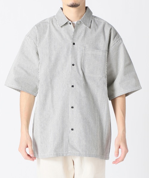 JOURNAL STANDARD relume（ジャーナルスタンダード　レリューム）の「CALIFORNIA ブッチャーシャツ（シャツ/ブラウス・メンズ・ホワイト/ホワイト系その他/ナチュラル・MEDIUM/LARGE）」の12枚目の写真