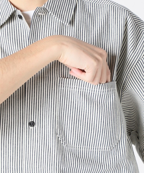 JOURNAL STANDARD relume（ジャーナルスタンダード　レリューム）の「CALIFORNIA ブッチャーシャツ（シャツ/ブラウス・メンズ・ホワイト/ホワイト系その他/ナチュラル・MEDIUM/LARGE）」の19枚目の写真