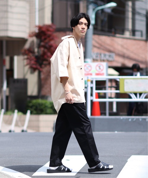 JOURNAL STANDARD relume（ジャーナルスタンダード　レリューム）の「CALIFORNIA ブッチャーシャツ（シャツ/ブラウス・メンズ・ホワイト/ホワイト系その他/ナチュラル・MEDIUM/LARGE）」の9枚目の写真