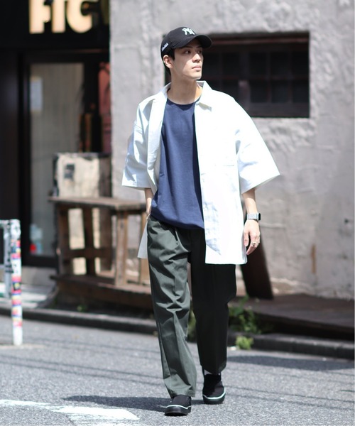 JOURNAL STANDARD relume（ジャーナルスタンダード　レリューム）の「CALIFORNIA ブッチャーシャツ（シャツ/ブラウス・メンズ・ホワイト/ホワイト系その他/ナチュラル・MEDIUM/LARGE）」の20枚目の写真