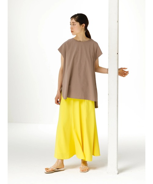 koe（コエ）の「バックレースアップフレンチスリーブＴ＊（Tシャツ/カットソー・レディース・サックスブルー/チャコールグレー/ベージュ・FREE）」の10枚目の写真