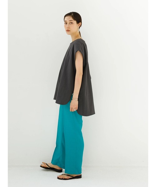 koe（コエ）の「バックレースアップフレンチスリーブＴ＊（Tシャツ/カットソー・レディース・サックスブルー/チャコールグレー/ベージュ・FREE）」の11枚目の写真