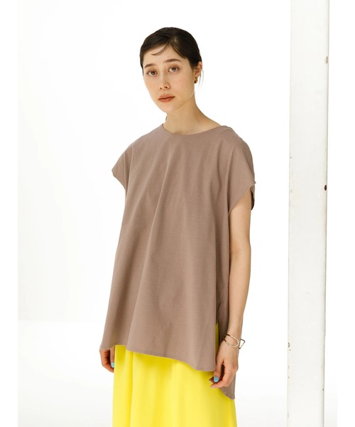 koe（コエ）の「バックレースアップフレンチスリーブＴ＊（Tシャツ/カットソー・レディース・サックスブルー/チャコールグレー/ベージュ・FREE）」の21枚目の写真