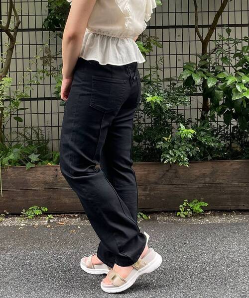 MAJESTIC LEGON（マジェスティックレゴン）の「ハイウエストレディパンツ（その他パンツ・レディース・ブラック/ネイビー/サックスブルー・SMALL/MEDIUM）」の21枚目の写真