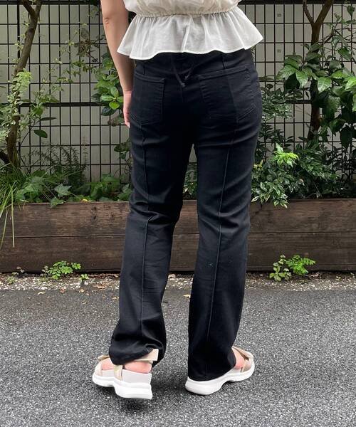MAJESTIC LEGON（マジェスティックレゴン）の「ハイウエストレディパンツ（その他パンツ・レディース・ブラック/ネイビー/サックスブルー・SMALL/MEDIUM）」の10枚目の写真
