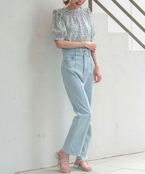 MAJESTIC LEGON（マジェスティックレゴン）の「ハイウエストレディパンツ（その他パンツ・レディース・ブラック/ネイビー/サックスブルー・SMALL/MEDIUM）」の18枚目の写真