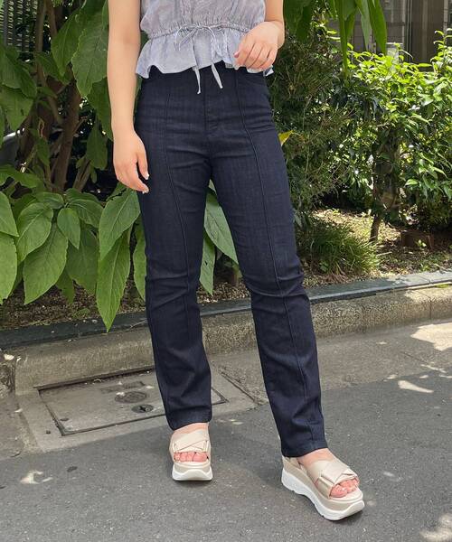 MAJESTIC LEGON（マジェスティックレゴン）の「ハイウエストレディパンツ（その他パンツ・レディース・ブラック/ネイビー/サックスブルー・SMALL/MEDIUM）」の22枚目の写真