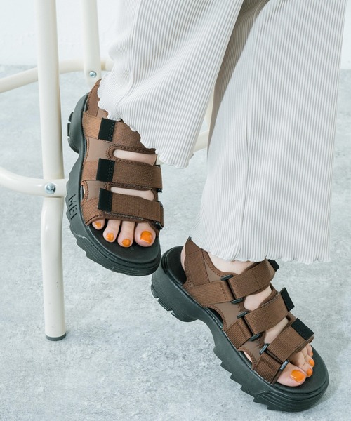 MEI(メイ)の「MEI Recycled nylon 3BELT SANDAL 3ベルト スポーツサンダル(サンダル・メンズ・ブラウン/ベージュ/オリーブ/ブラック/ネイビー・38/41/42/36/43/37)」の3枚目の写真
